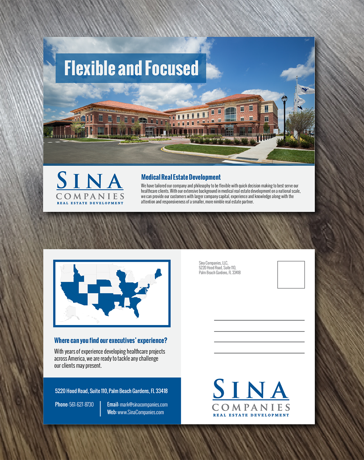 Postcard Design by Alexandar for Sina Companies LLC | Design #17016085