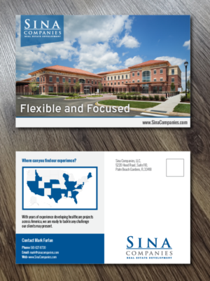 Postkarten-Design von Alexandar für Sina Companies LLC | Design: #17118246