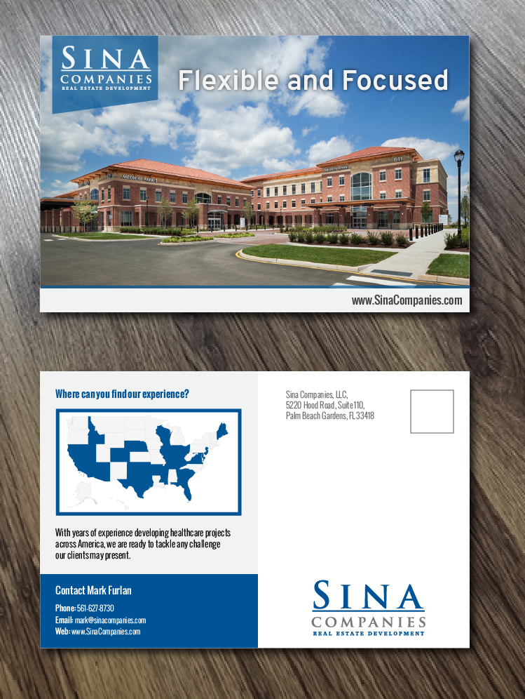 Design de Carte Postale par Alexandar pour Sina Companies LLC | Design #17118247