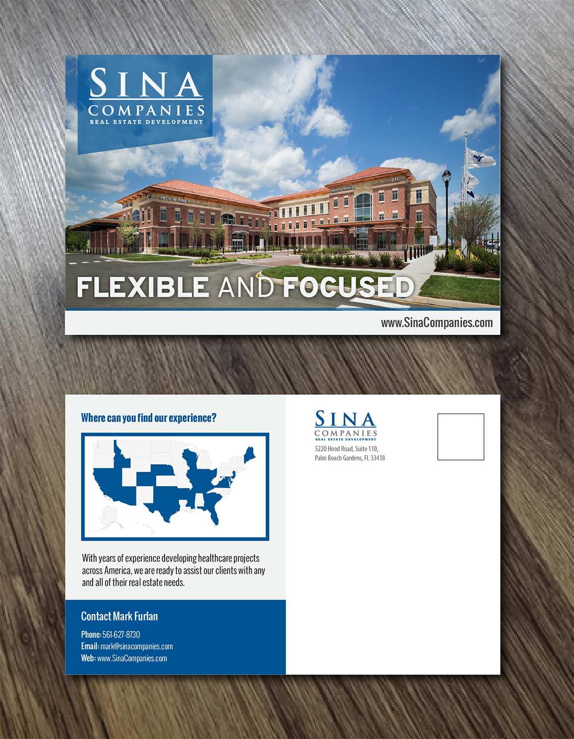 Postcard Design by Alexandar for Sina Companies LLC | Design #17165078