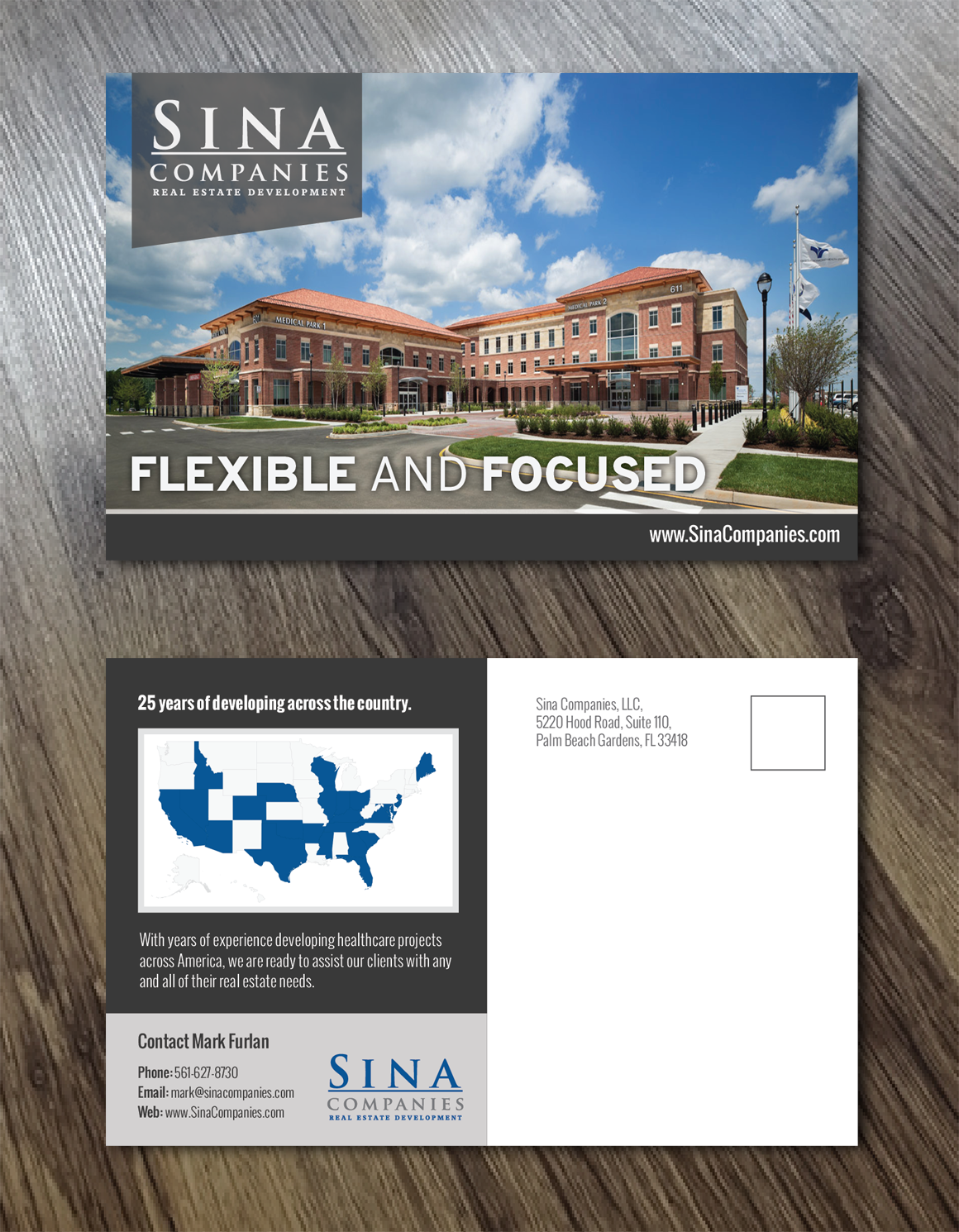Postkarten-Design von Alexandar für Sina Companies LLC | Design #17200349