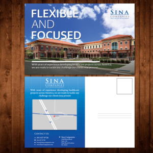 Design de Carte Postale par debdesign pour Sina Companies LLC | Design : #17097580