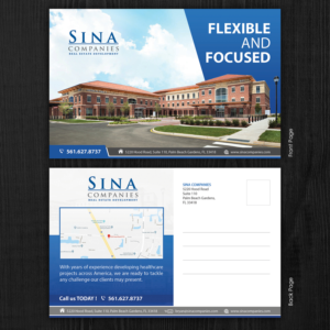 Diseño de Postal por debdesign para Sina Companies LLC | Diseño: #17101777