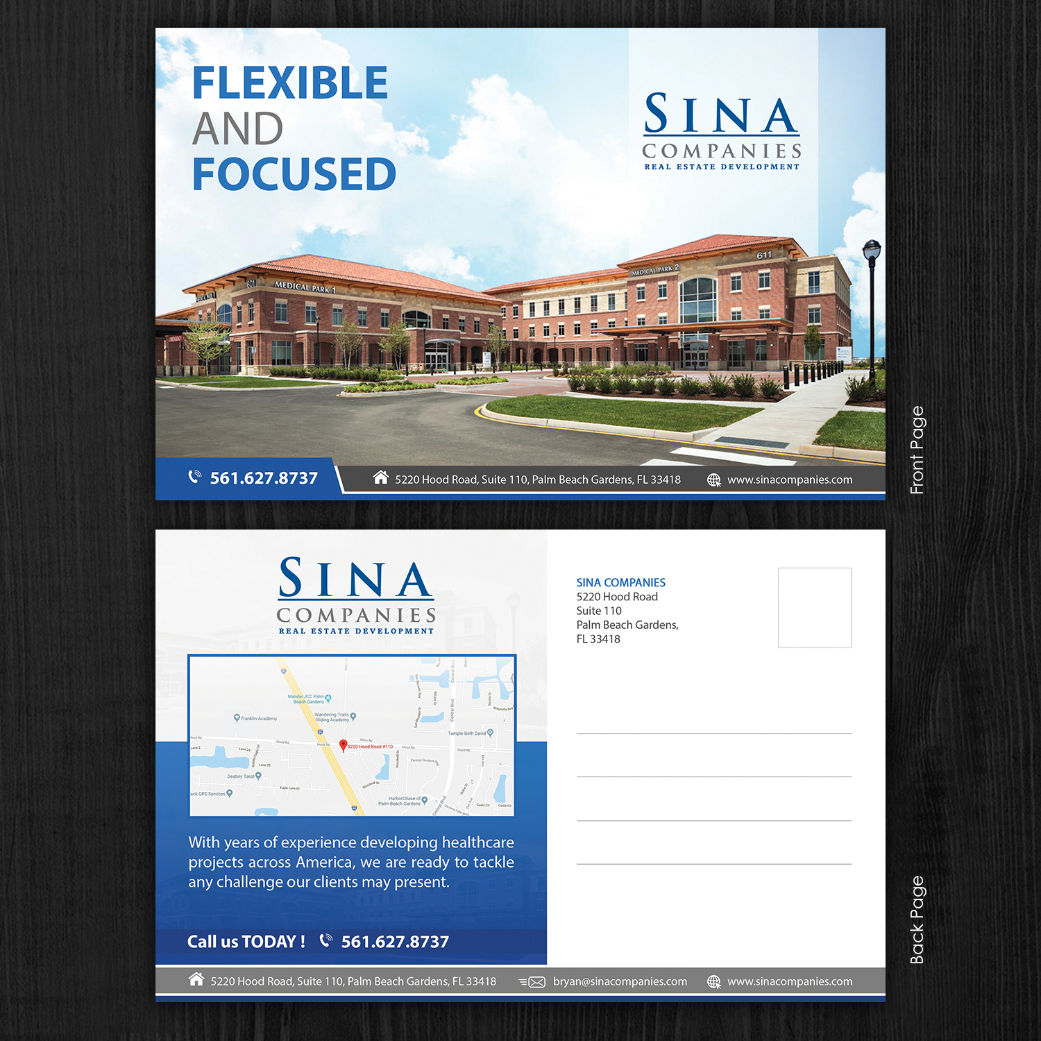 Design de Carte Postale par debdesign pour Sina Companies LLC | Design #17101781