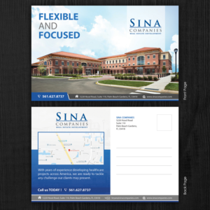 Design de Carte Postale par debdesign pour Sina Companies LLC | Design : #17101781