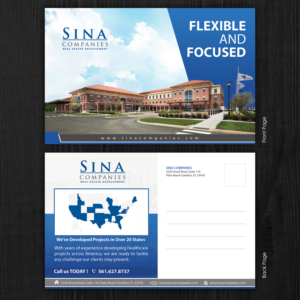 Diseño de Postal por debdesign para Sina Companies LLC | Diseño: #17119629