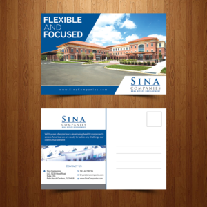 Design de Carte Postale par creative.bugs pour Sina Companies LLC | Design : #17090174
