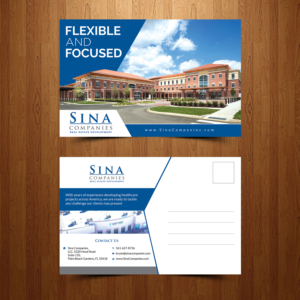 Design de Carte Postale par creative.bugs pour Sina Companies LLC | Design : #17090175