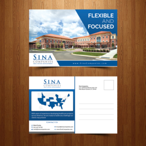 Postcard Design by creative.bugs for Sina Companies LLC | Design: #17120025