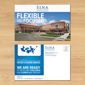 Postcard Design by ecorokerz for Sina Companies LLC | Design #17124851