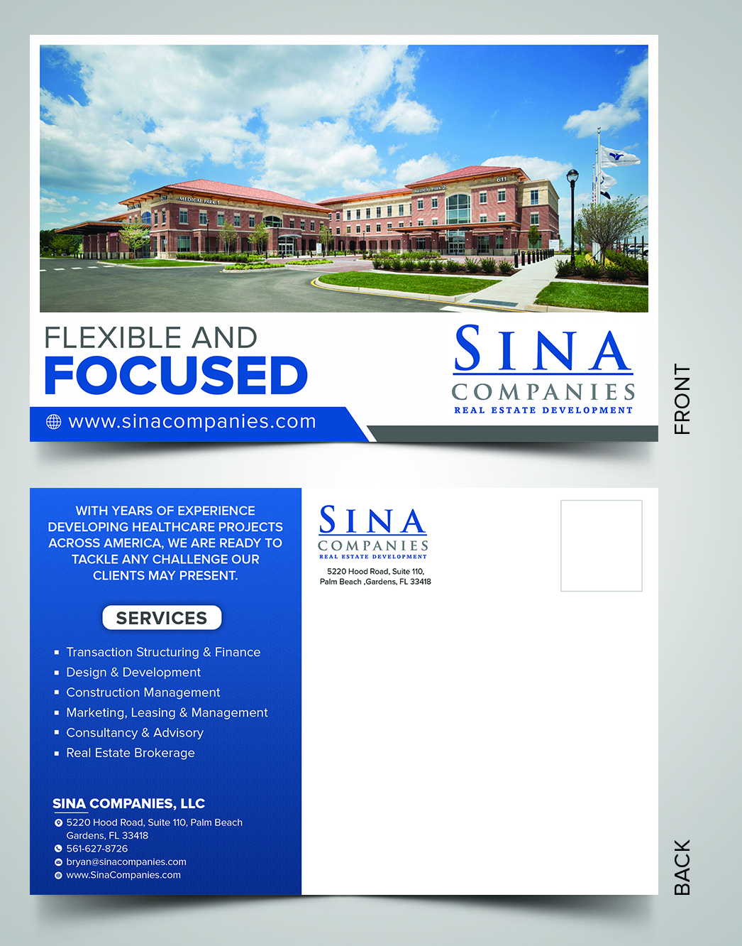Design de Carte Postale par SAI DESIGNS pour Sina Companies LLC | Design #17090953