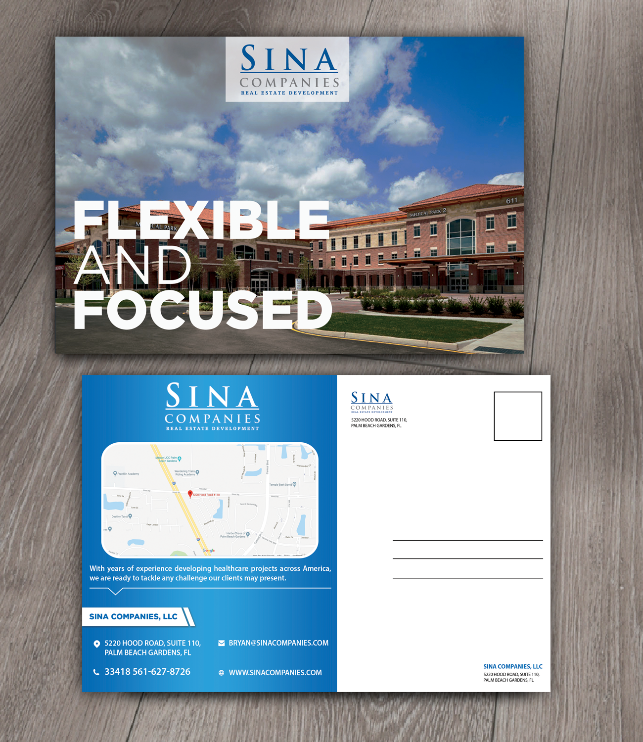 Postcard Design by Schöpfer for Sina Companies LLC | Design #16994122