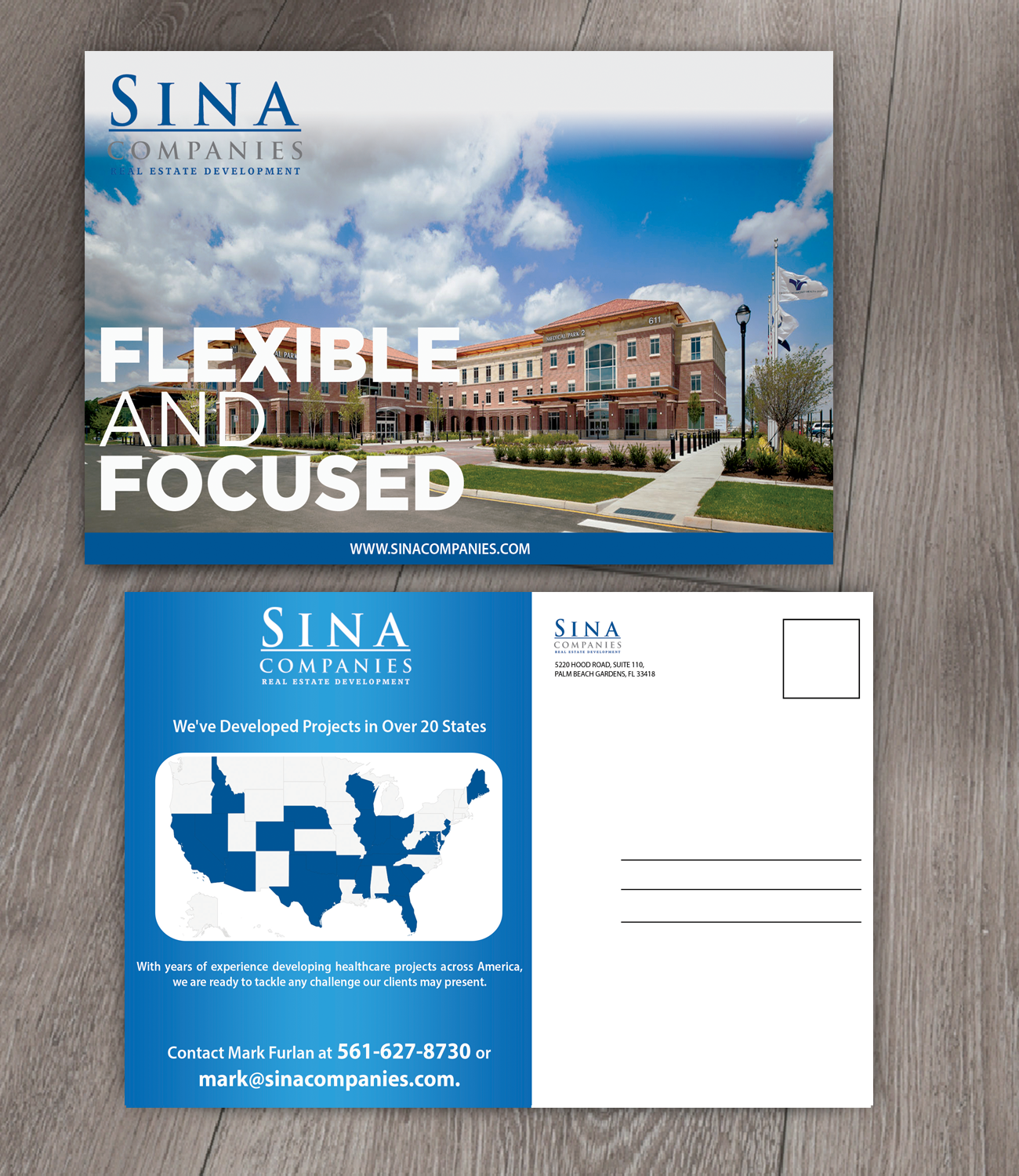 Diseño de Postal por Schöpfer para Sina Companies LLC | Diseño #17117629