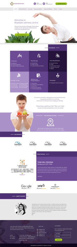 Redesign wellness clinic website | Web-Design von Alpha & Omega
