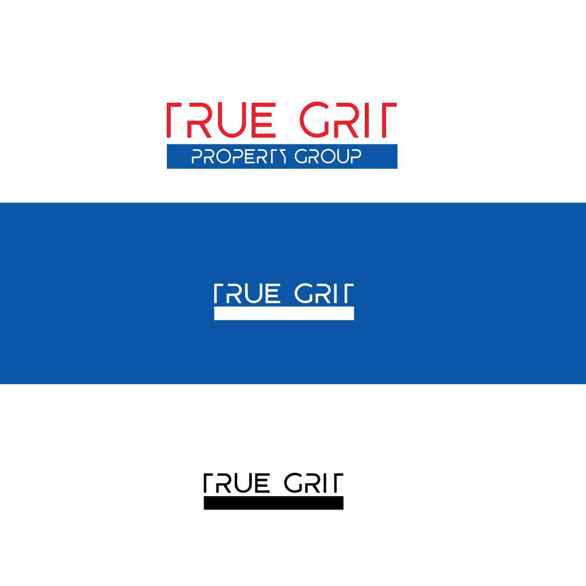Professional, Masculine, Real Estate Logo Design for True Grit Property