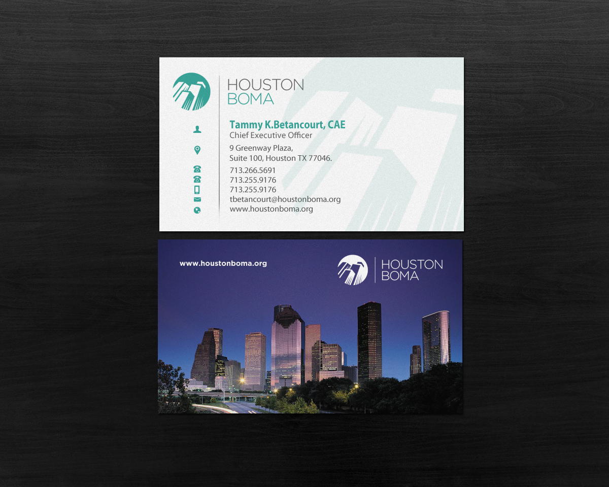 Business Card Design by Brand aid for Houston BOMA | Design #16966893