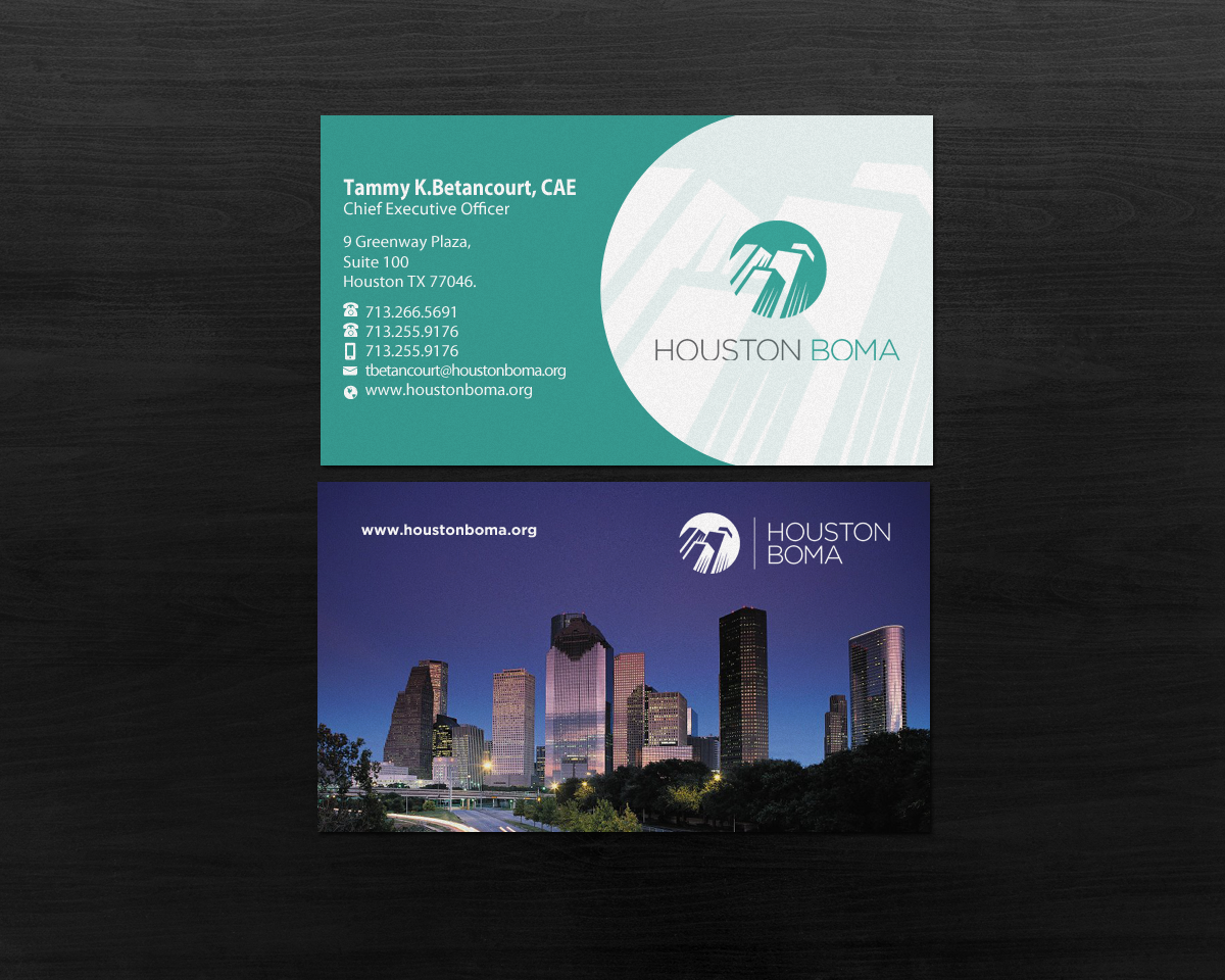 Business Card Design by Brand aid for Houston BOMA | Design #16966894