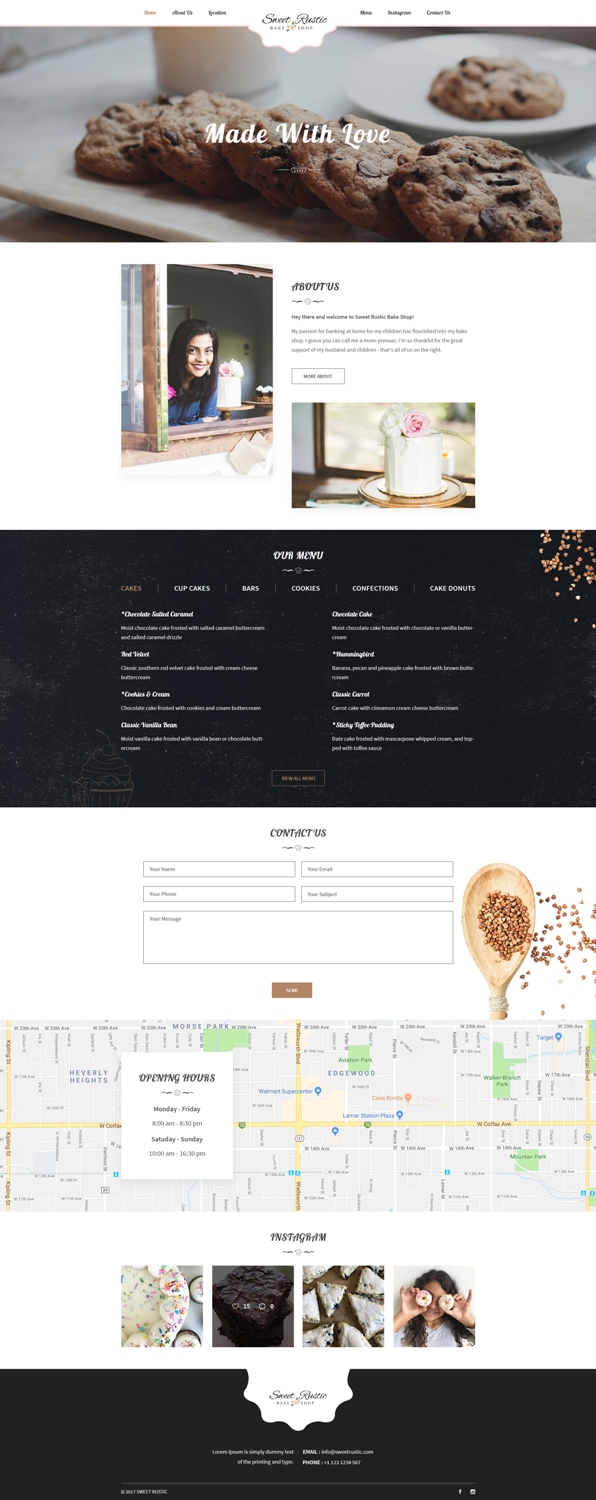 Diseño Wordpress por Sid para Sweet Rustic Bake Shop | Diseño #17025579