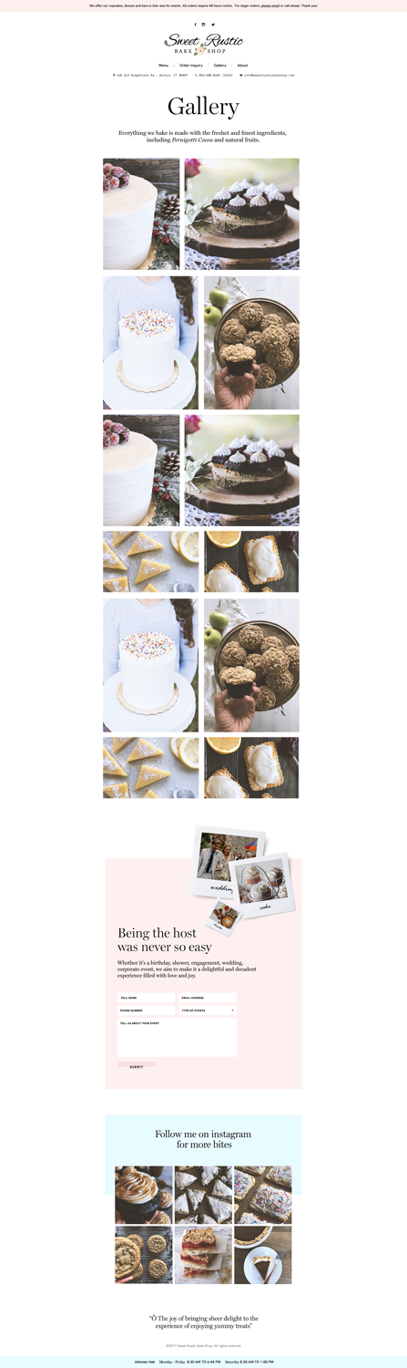 Design Wordpress par WYSIWYG pour Sweet Rustic Bake Shop | Design #17014672