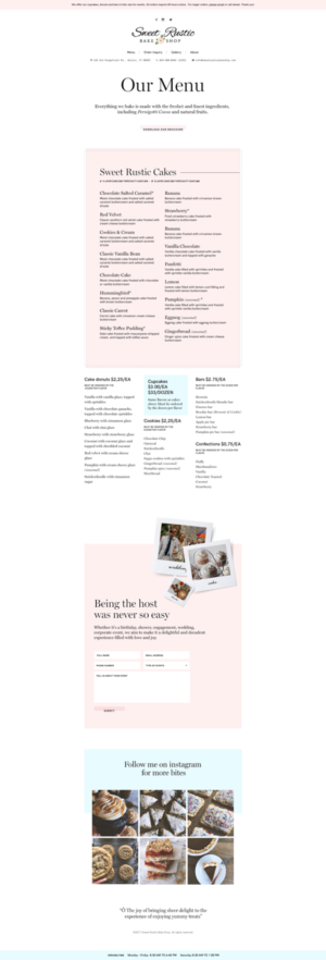 Wordpress Design by WYSIWYG for Sweet Rustic Bake Shop | Design: #17014673