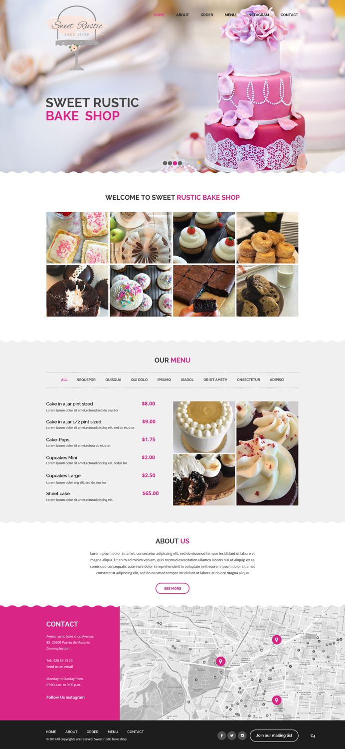 Diseño Wordpress por pb para Sweet Rustic Bake Shop | Diseño #16974226