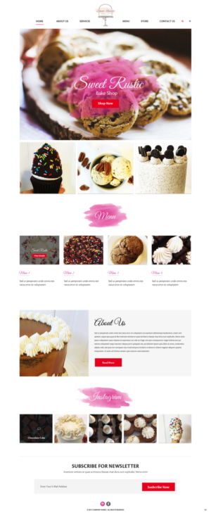 Wordpress Design by pb for Sweet Rustic Bake Shop | Design: #16974227