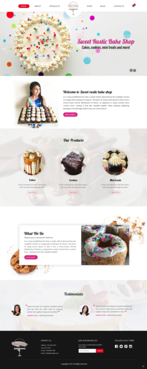 Wordpress Design by pb for Sweet Rustic Bake Shop | Design: #16974228