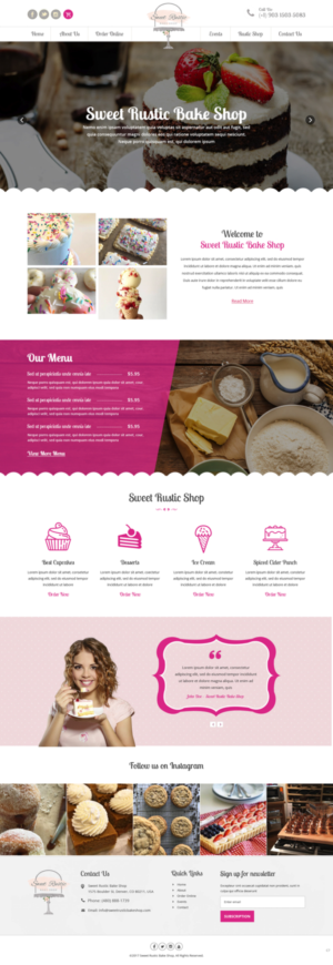 Wordpress Design by pb for Sweet Rustic Bake Shop | Design: #16974230