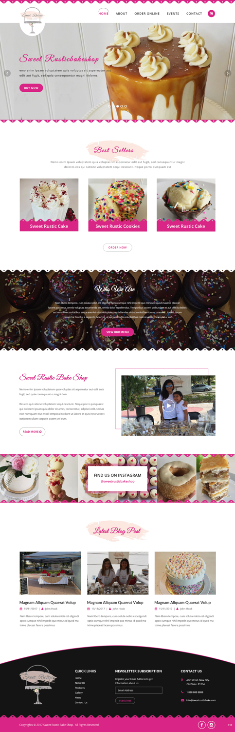 Wordpress Design by pb for Sweet Rustic Bake Shop | Design #16974231