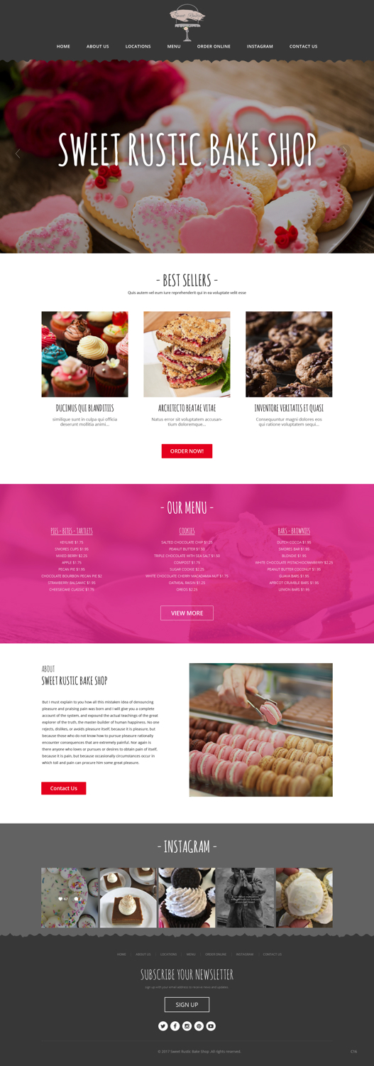 Wordpress Design by pb for Sweet Rustic Bake Shop | Design #16974232