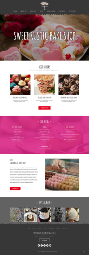 Wordpress Design by pb for Sweet Rustic Bake Shop | Design: #16974232