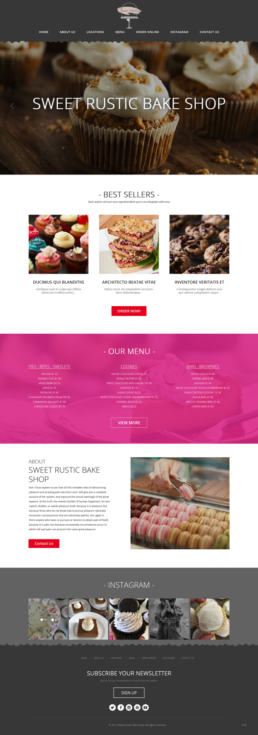 Wordpress Design by pb for Sweet Rustic Bake Shop | Design #16974234
