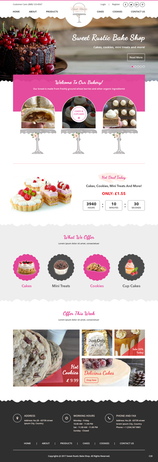 Wordpress Design by pb for Sweet Rustic Bake Shop | Design #16974240