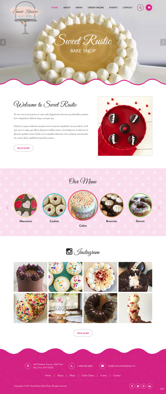 Wordpress Design by pb for Sweet Rustic Bake Shop | Design #16974241