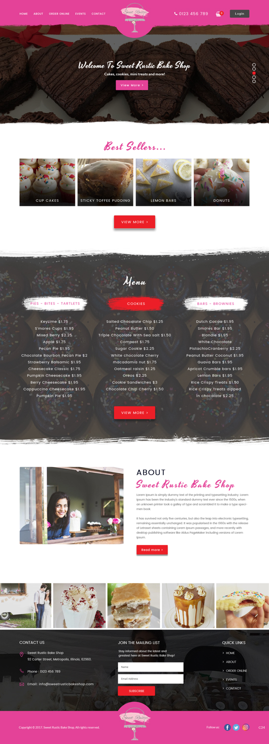 Design Wordpress par pb pour Sweet Rustic Bake Shop | Design #16974243