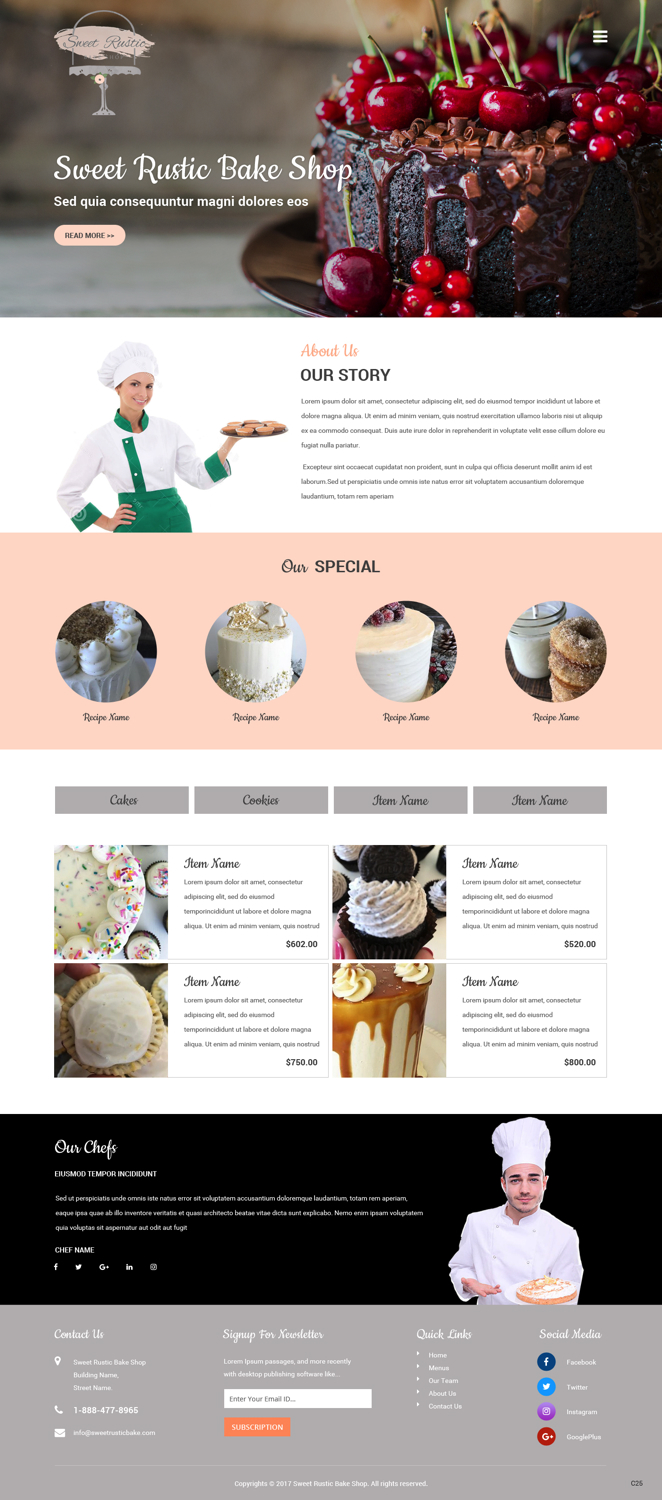 WordPress-Design von pb für Sweet Rustic Bake Shop | Design #16974244