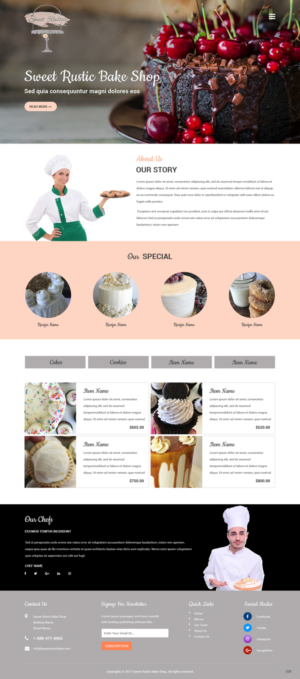 Wordpress Design by pb for Sweet Rustic Bake Shop | Design: #16974244