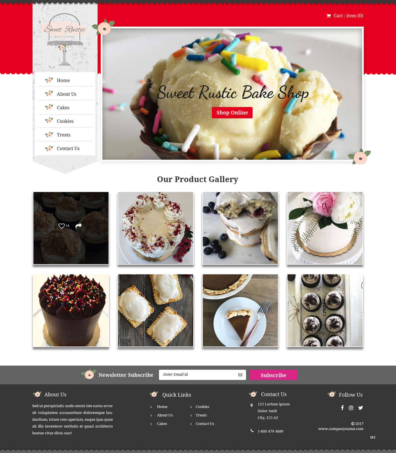 Wordpress Design by pb for Sweet Rustic Bake Shop | Design #16974259