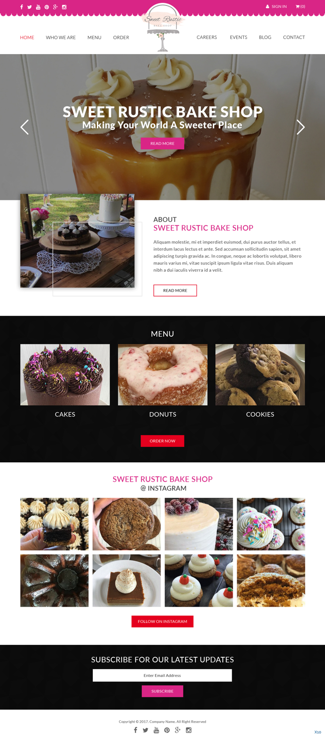 Diseño Wordpress por pb para Sweet Rustic Bake Shop | Diseño #16974260