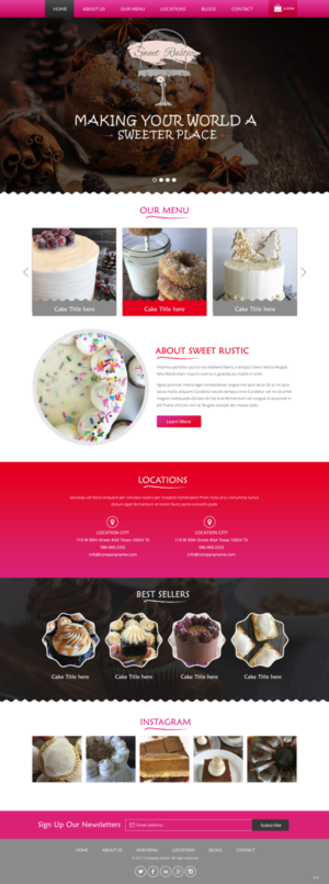 Wordpress Design by pb for Sweet Rustic Bake Shop | Design: #16974261