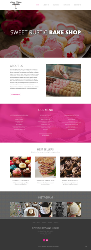 Wordpress Design by pb for Sweet Rustic Bake Shop | Design: #16986470
