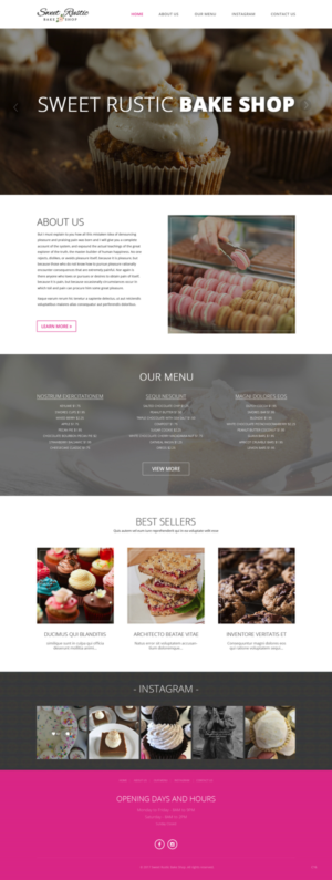 Wordpress Design by pb for Sweet Rustic Bake Shop | Design: #16986472