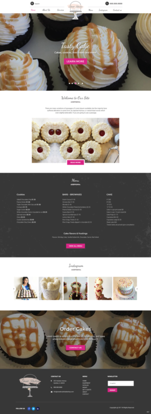 Wordpress Design by pb for Sweet Rustic Bake Shop | Design: #16986473