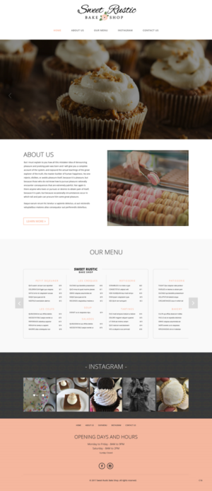 Wordpress Design by pb for Sweet Rustic Bake Shop | Design: #16995539