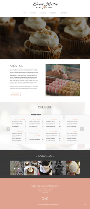 Wordpress Design by pb for Sweet Rustic Bake Shop | Design: #16995540