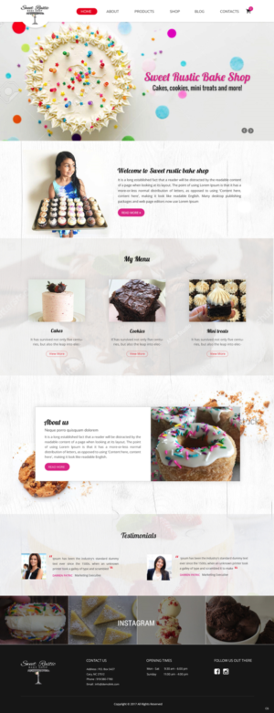 Wordpress Design by pb for Sweet Rustic Bake Shop | Design: #16995541