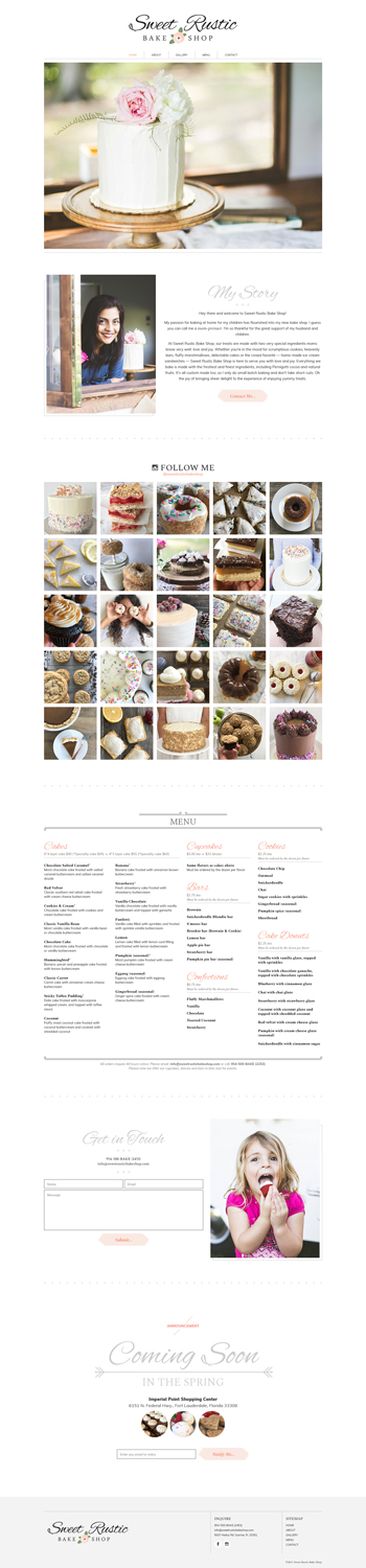Wordpress Design by MIND for Sweet Rustic Bake Shop | Design #17020186