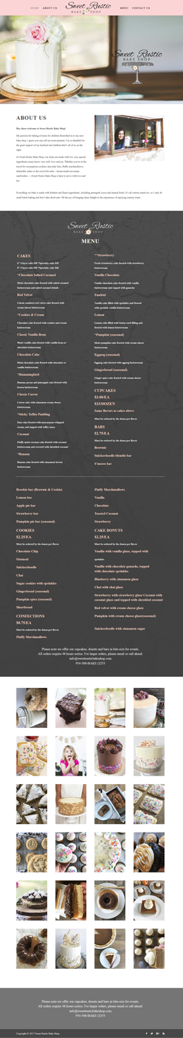 Wordpress Design by CharaFathimalil for Sweet Rustic Bake Shop | Design: #16999038