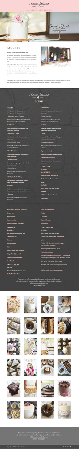 Wordpress Design by CharaFathimalil for Sweet Rustic Bake Shop | Design #16999091