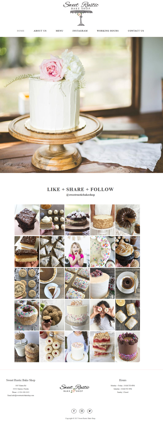 Wordpress Design by CharaFathimalil for Sweet Rustic Bake Shop | Design #17003064